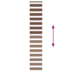 Store zèbre marron 45x230 cm largeur du tissu 40,9 cm polyester 570383570383