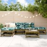 Salon de jardin 6 pcs avec coussins bois de pin imprégné 570387570387