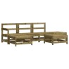 Salon de jardin 6 pcs avec coussins bois de pin imprégné 570387570387