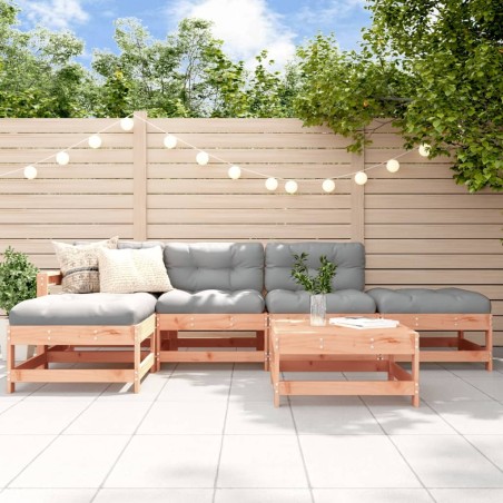 Salon de jardin 6 pcs avec coussins bois massif Douglas 570388570388