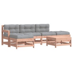 Salon de jardin 6 pcs avec coussins bois massif Douglas 570388570388
