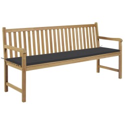 Banc de jardin avec coussin anthracite 175 cm Teck massif 570405570405