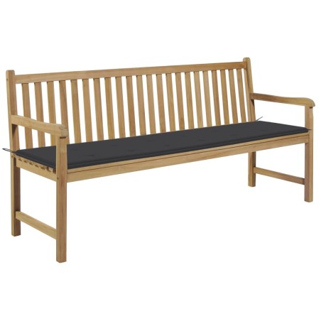 Banc de jardin avec coussin anthracite 175 cm Teck massif 570405570405