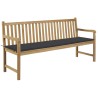 Banc de jardin avec coussin anthracite 175 cm Teck massif 570405570405