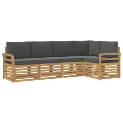 Ensemble de canapés d'extérieur 5 pcs Blanc et anthracite 580677580677