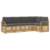 Ensemble de canapés d'extérieur 5 pcs Blanc et anthracite 580677580677