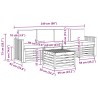 Ensemble de canapés d'extérieur 5 pcs Blanc et anthracite 580678580678