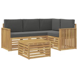 Ensemble de canapés d'extérieur 5 pcs Blanc et anthracite 580679580679
