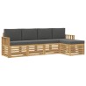 Ensemble de canapés d'extérieur 5 pcs Blanc et anthracite 580681580681