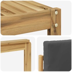 Ensemble de canapés d'extérieur 5 pcs Blanc et anthracite 580688580688