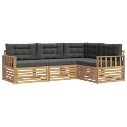 Ensemble de canapés d'extérieur 5 pcs Blanc et anthracite 580690580690