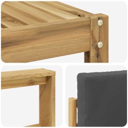 Ensemble de canapés d'extérieur 5 pcs Blanc et anthracite 580692580692