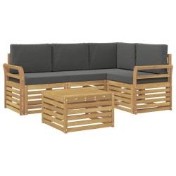 Ensemble de canapés d'extérieur 5 pcs Blanc et anthracite 580693580693