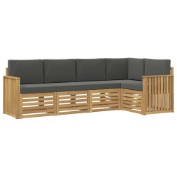 Ensemble de canapés d'extérieur 5 pcs Blanc et anthracite 580695580695