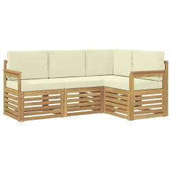 Ensemble de canapés d'extérieur 4 pcs Blanc et crème 580701580701