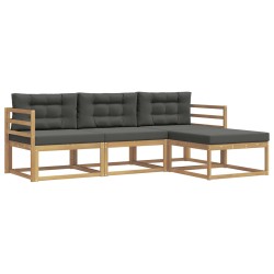 Ensemble de canapés d'extérieur 4 pcs Blanc et anthracite 580713580713