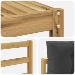 Ensemble de canapés d'extérieur 4 pcs Blanc et anthracite 580713580713
