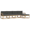 Ensemble de canapés d'extérieur 4 pcs Blanc et anthracite 580714580714