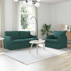 Ensemble de Canapés 2 pcs Vert foncé 162 x 80 x 85 cm tissu 580715580715