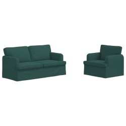 Ensemble de Canapés 2 pcs Vert foncé 162 x 80 x 85 cm tissu 580715580715