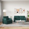 Ensemble de Canapés 2 pcs Vert foncé 162 x 80 x 85 cm tissu 580715580715