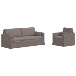 Ensemble de Canapés 2 pcs Taupe 198 x 78 x 80 cm tissu 580716580716
