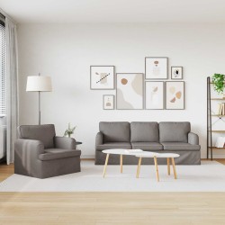 Ensemble de Canapés 2 pcs Taupe 201 x 80 x 85 cm tissu 580717580717