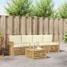 Ensemble de canapés d'extérieur 5 pcs Blanc et crème Polyester 580725580725