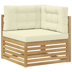 Ensemble de canapés d'extérieur 5 pcs Blanc et crème Polyester 580726580726