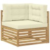 Ensemble de canapés d'extérieur 5 pcs Blanc et crème Polyester 580726580726
