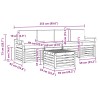 Ensemble de canapés d'extérieur 5 pcs Blanc et crème Polyester 580727580727
