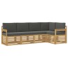 Ensemble de canapés d'extérieur 5 pcs Blanc et anthracite 580735580735