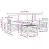 Ensemble de canapés d'extérieur 5 pcs Blanc et anthracite 580736580736