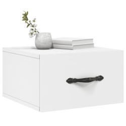 Table de chevet murale blanc 35x35x20 cm 580737580737