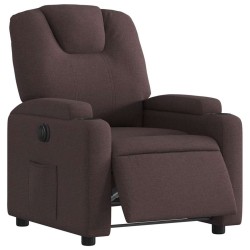 Fauteuil inclinable électrique Marron foncé Tissu 580739580739