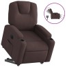 Fauteuil inclinable électrique marron foncé tissu 580741580741