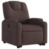 Fauteuil inclinable électrique marron foncé tissu 580741580741
