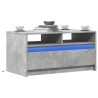 Table basse avec lumières LED gris béton bois d'ingénierie 580743580743