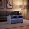 Table basse avec lumières LED gris béton bois d'ingénierie 580743580743