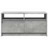 Table basse avec lumières LED gris béton bois d'ingénierie 580743580743
