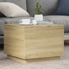 Table basse avec lumières LED chêne sonoma 50x50x40 cm 580744580744