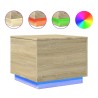 Table basse avec lumières LED chêne sonoma 50x50x40 cm 580744580744