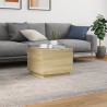 Table basse avec lumières LED chêne sonoma 50x50x40 cm 580744580744