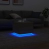 Table basse avec lumières LED chêne sonoma 50x50x40 cm 580744580744
