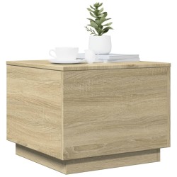 Table basse avec lumières LED chêne sonoma 50x50x40 cm 580744580744