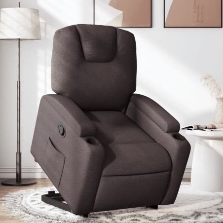 Fauteuil inclinable marron foncé tissu 580754580754