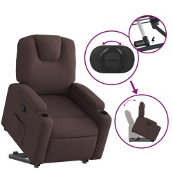 Fauteuil inclinable marron foncé tissu 580754580754