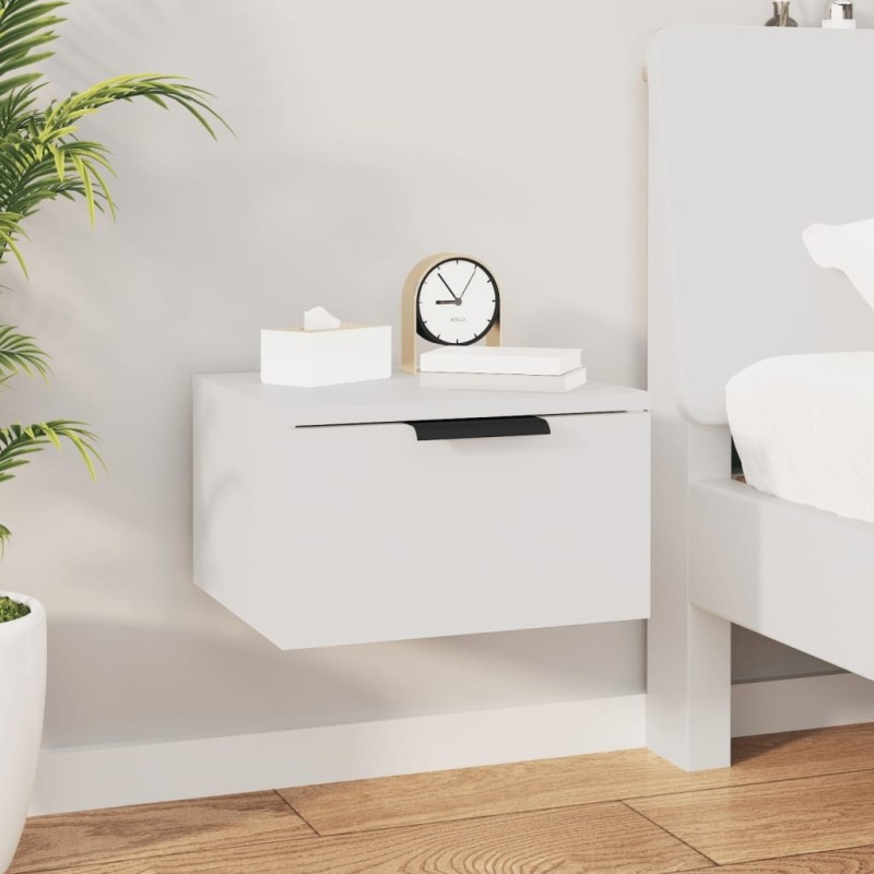 Table de chevet murale blanc 34x30x20 cm 580755580755