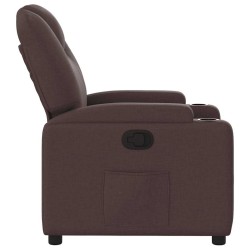 Fauteuil inclinable Marron foncé Tissu 580756580756