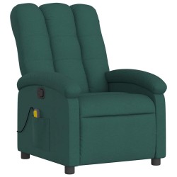 Fauteuil inclinable de massage vert foncé tissu 580759580759